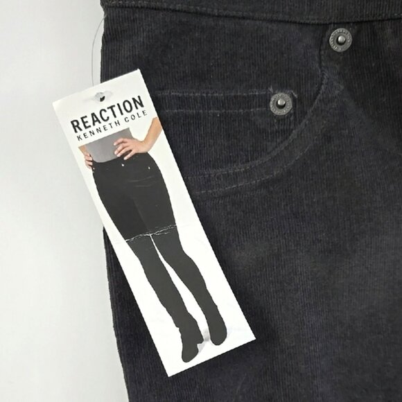 Kenneth Cole Reaction Women's Corduroy Pants Charcoal Grey Stretch Size 8 - Picture 4 of 15